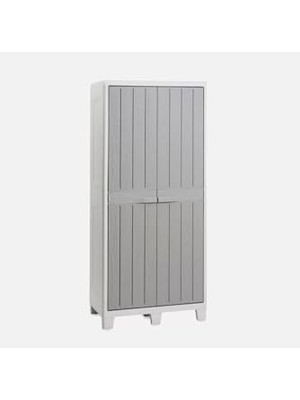 aklow akyoleticaret Evinizin Atölyesi Bahçe Dolabı, Balkon Dolabı Plastik Dolap 78X46X182 cm