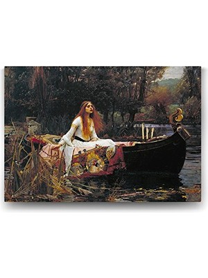 aklow akyoleticaret Edmund Blair Leighton Lady Of Shalott Reprodüksiyon Tablo, 90X60 cm