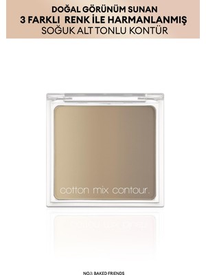 Şanal Mıssha Doğal Görünümlü, 3 Farklı Tonlama Sağlayan Kontür. Cotton Mix Contour (No.1)