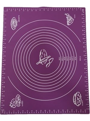 Şanal Mucit Home Silikon Hamur Açma Matı Büyük Boy Mor Renk