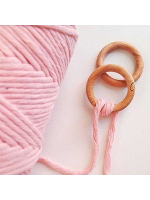 Şanal Benim Marifetlerim - Pembe Büklüm Makrome Ipi 4 mm 250 Gram
