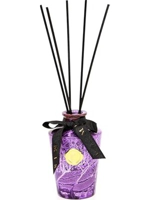 aklow akyoleticaret 130 ml Mor Batik Cam Şişe Black Vanilya Oda Kokusu