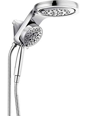 aklow akyoleticaret Faucet Hydrorain 5-Spray H2OKINETIC Çift Duş Başlığı; El Spreyi, Hortumlu Krom Duş Başlığı, El Duş Başlıkları, Çıkarılabilir Duş Başlığı, 2,5 Gpm Akış Hızı, Krom 58680-25