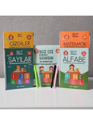 aklow akyoleticaret Öğrenciler Için Türkçe Sihirli Yazı Defter Seti ile Yazma Öğreniyorum