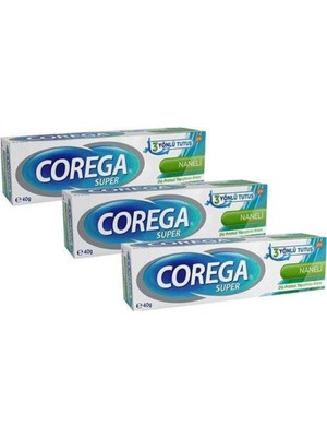 Şanal Corega Super Protez Yapıştırıcı Naneli Krem 40GR x 3ADET 104563-3-1