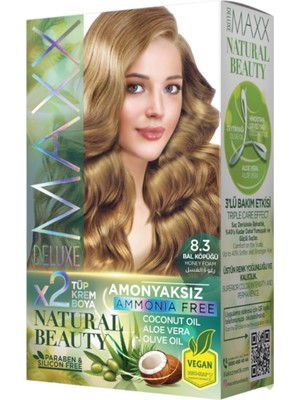 Şanal Maxx Deluxe Natural Beauty Amonyaksız Set Saç Boyası 8.3 Bal Köpüğü