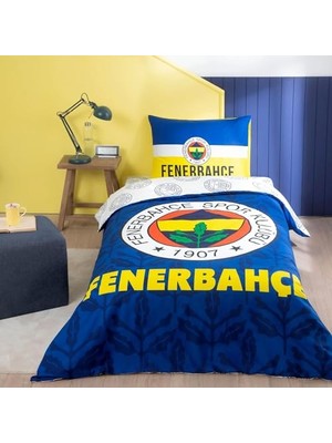 aklow akyoleticaret Fenerbahçe Palamut Renkli Klişe Pamuk Nevresim Takımı, Çok Renkli, Küçük Tek Kişilik