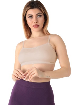 Şanal Doremi Seamless Ince Ayarlanabilir Askılı Kapsız Büstiyer Ten