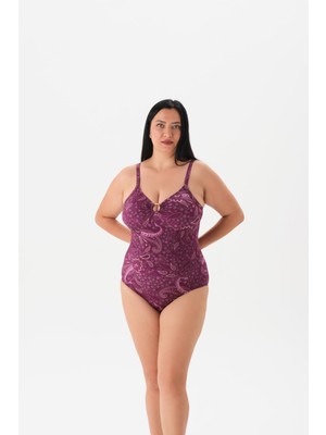 Şanal Eros 4094MY Toparlayıcı Kadın Mayosu, Mürdüm, 40 Beden