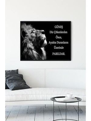 aklow akyoleticaret PSTER9888 Aslan Girişimcilik Çerçeveli Tablo 4 (30 x 40 Cm)