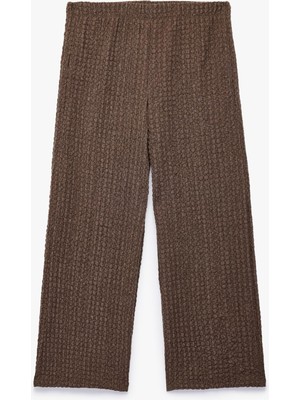 Şanal Bürümcük Kumaş Geniş Paça Pantolon