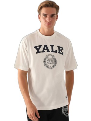 Şanal Yale Book Erkek T-Shirt - L1742-XS Krem
