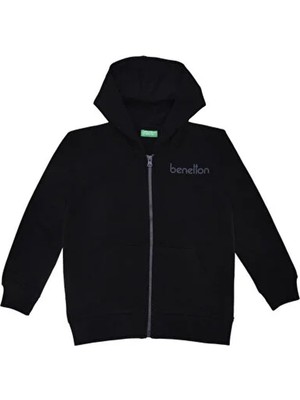 Şanal Benetton Çocuk Sweatshirt BNT-B21876,SIYAH 6-7 Yaş