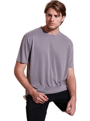 Şanal Buratti Modal Karışımlı Regular Fit Bisiklet Yaka Basic T Shirt Erkek T Shirt 5902924