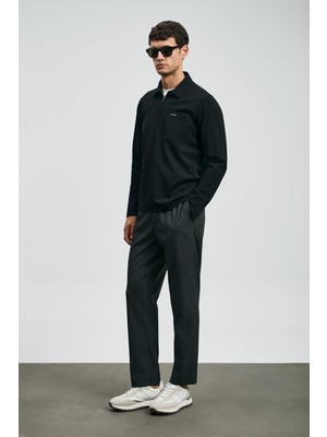 Şanal Lufian Erkek Lucas Smart Polo T-Shirt 112040043 Siyah