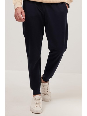 Şanal Tudors Regular Fit Klasik Kesim Beli Bağcıklı Jogger Cepli Lastikli Paça Eşofman Altı, L, SP250004, Lacivert, Erkek