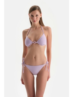 Şanal Dagi Örme Spagetti Slip Bikini Altı Lila, 40, 24SW81022GB, Mor, Kadın