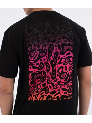 Şanal Hurley Bubble Back Print Erkek Siyah Tişört