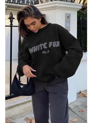 Şanal Madmext Siyah Bisiklet Yaka Baskılı Sweatshirt MG1904,SIYAH M
