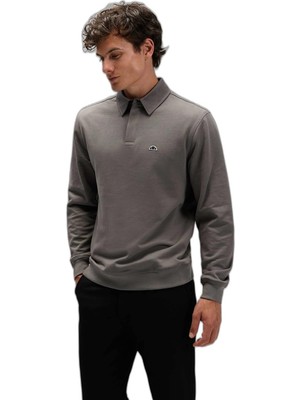 Şanal Ellesse Logolu Pamuklu Regular Fit Düğmeli Polo Yaka Sweat Erkek Polo Yaka Sweat EM607
