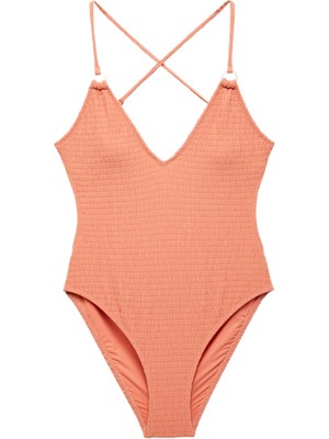 Şanal Koton Textured Swimsuit