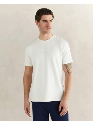 Şanal Gant Erkek Beyaz Kısa Kollu T-Shirt
