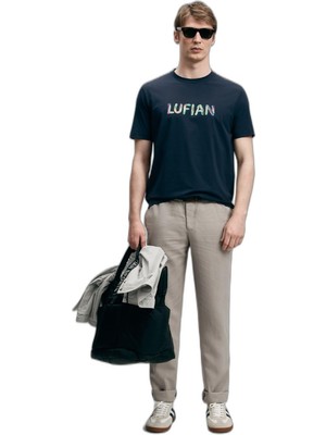 Şanal Lufian Erkek Surge Modern Grafik T-Shirt 111020317 Lacivert