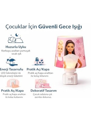 aklow akyoleticaret Lamba, Çocuk Gece Lambası Ledli Fişli Pembe Dekoratif Sıcak Işık Aç/kapa