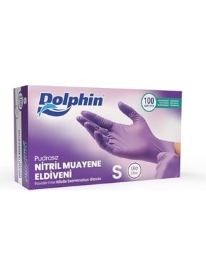 aklow akyoleticaret Pudrasız Lila Nitril Eldiven S Beden 100 Adet