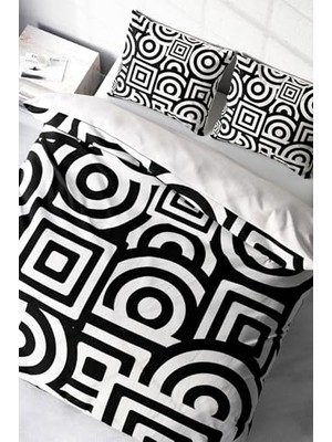 aklow akyoleticaret Geometric Mixed Modern Çift Kişilik Nevresim Takımı, MONOHOME3800
