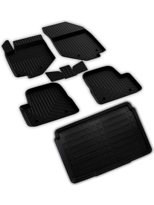 Şanal Ferrous Autoaccessories Opel Corsa F ile Uyumlu 4d Paspas ve 3D Bagaj Havuzu 2020 ve Üstü