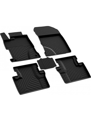 Şanal Ferrous Autoaccessories Honda Civic 8 Sd (Fd6) ile Uyumlu 4d Havuzlu Kauçuk Paspas 2007 2012