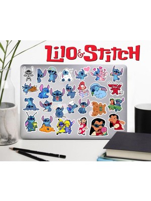 Şanal Ms Major Selection Lilo & Stitch Sticker Telefon Laptop Notebook Tablet Defter Matara Sticker Etiket
