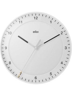 aklow akyoleticaret BC17W Beyaz Analog Duvar Saati, Sessiz Mekanizma ve 30 cm Çap