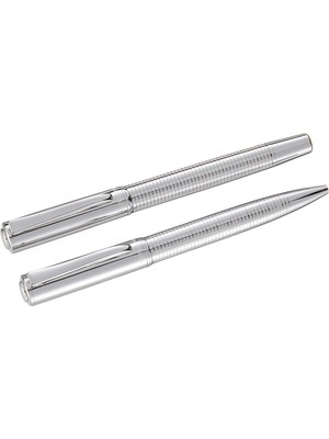 Şanal Steelpen Elite Serisi 5064 Elite Krom Dolma Kalem+Tükenmez Kalem