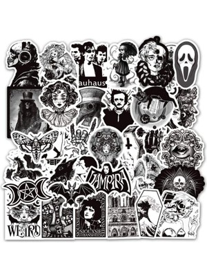 Şanal Ms Major Selection Gothic Sticker Seti - 45 Sticker - Telefon, Bilgisayar ve Diğer Yüzeylere Uygun