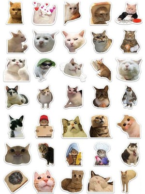Şanal Ms Major Selection "kedi Mood Sticker Seti" 35 Adet - Bullet Journal - Ajanda -Planner - Defter - Laptop-Tablet Için