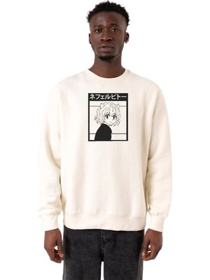 Şanal Tshirthane Hunter x Hunter Anime Neferpitou Ekru Erkek 2ip Sweatshirt P21556S8680, Xs