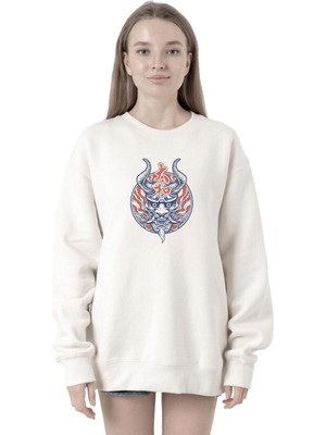 Şanal Tshirthane One Piece Anime Yamato Mask Beyaz Kadın 2ip Sweatshirt P19454S3733, Xs