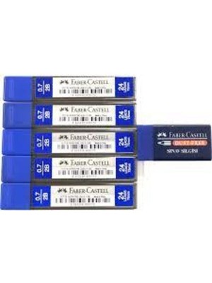 Şanal Faber-Castell Faber Castell 5 Adet 0.7 Kalem Ucu ve 1 Adet Sınav Silgisi
