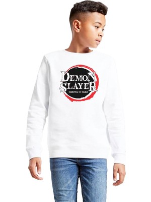 Şanal Tshirthane Demon Slayer Anime Squad Demon Slayer Kimetsu No Yaiba Beyaz Çocuk 2ip Sweatshirt P20867S4877, 5-6 Yaş