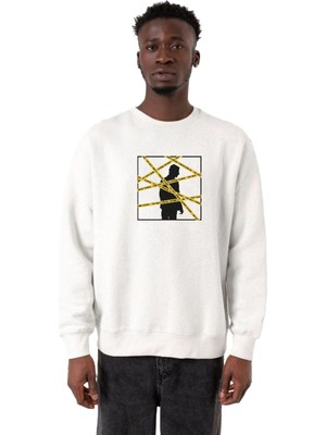 Şanal Tshirthane The Mentalist Crime Scene Tape Beyaz Erkek 2ip Sweatshirt P19789S2896, 2xl