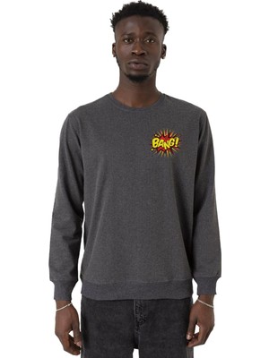 Şanal Tshirthane Big Bang Theory Bang Logo Füme Erkek 2ip Sweatshirt P23724S8370, L