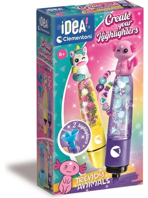 Şanal Clementoni Idea Fosforlu Kalem Tasarım Seti Sevimli Hayvanlar