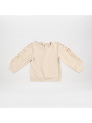 Şanal Kız Çocuk Fırfır Detaylı Sweatshirt