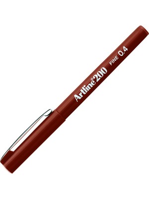 Şanal Artline 200N Fine Keçe Uçlu Yazı Kalemi, 0.4 Mm, Kahverengi