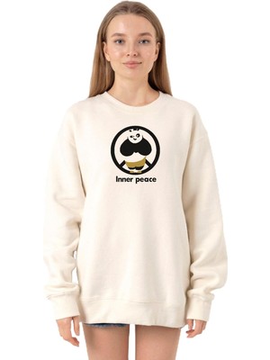 Şanal Tshirthane Kung Fu Panda Inner Peace Ekru Kadın 2ip Sweatshirt P21798S3096, S