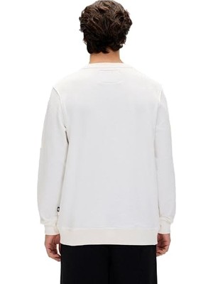 Şanal Bad Bear Panther Crewneck Erkek Beyaz Yuvarlak Yaka Sweatshirt, Beyaz, Xl