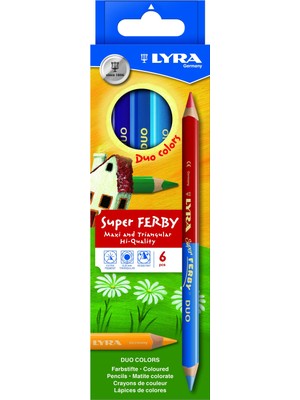 Şanal Lyra Super Ferby® - Duo , Askılı Paket 6'lı Kalem Seti