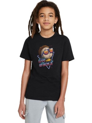 Şanal Qivi Unisex Çocuk Siyah Rick Morty Geez Baskılı Sweatshirt SFK0701-COCTS, 9-10 Yaş